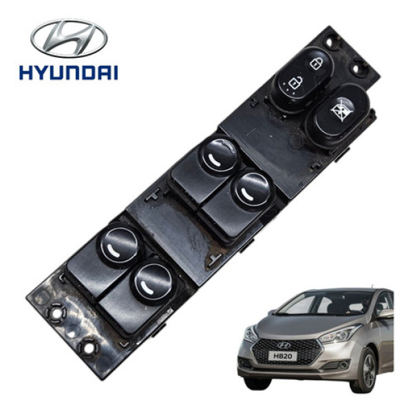 Comando Botão Vidro Elétrico Hyundai Hb20 Comfort 2013 Origi