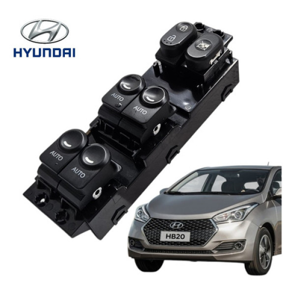 Botão Comando Vidro Dianteiro Esquerdo Hb20s 2013 A 2019