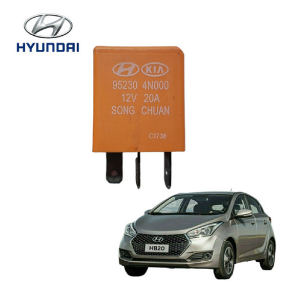 Mini Relé Auxiliar 12v 20a Hyundai Hb20s 2016 A 2019 Orig