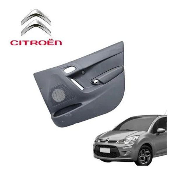 Forro Porta Dianteira Direita Citroën C3 Tendance 2012 2016 Preto