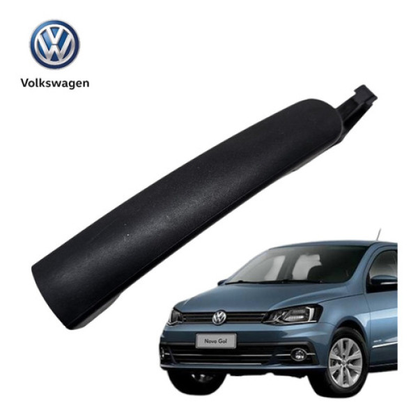 Puxador Maçaneta Externa Traseira Direita Vw Gol 2017 A 2021 Preto Traseira