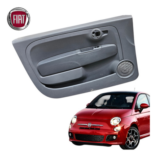 Forro Porta Dianteiro Esquerdo Fiat 500 Sport 2012 A 2015 - Cinza