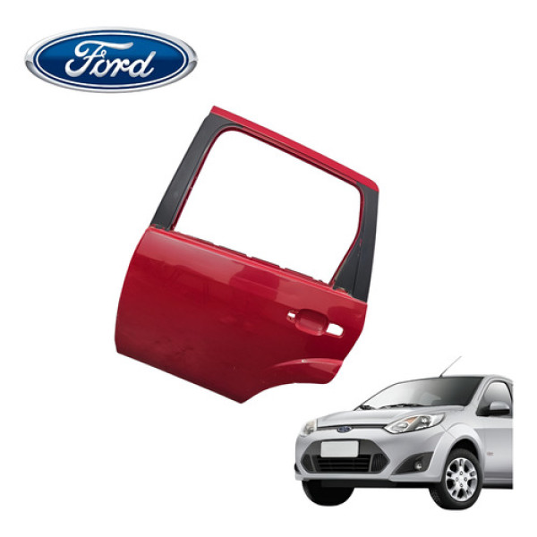 Porta Traseira Esquerda Ford Fiesta 1.0 Hatch 2008 A 2012 Traseira Esquerda Vermelha