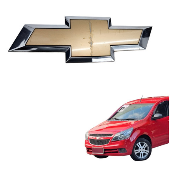 Emblema Grade Parachoque Chevrolet Agile 1.4 Ltz 2011 A 2013 Dourado