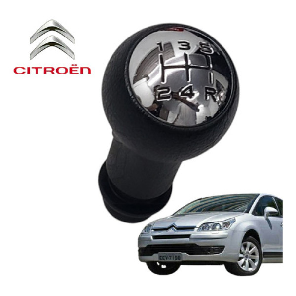 Bola Manopla Câmbio Citroën C4 1.6 Hatch Glx 2010 A 2014 Prata