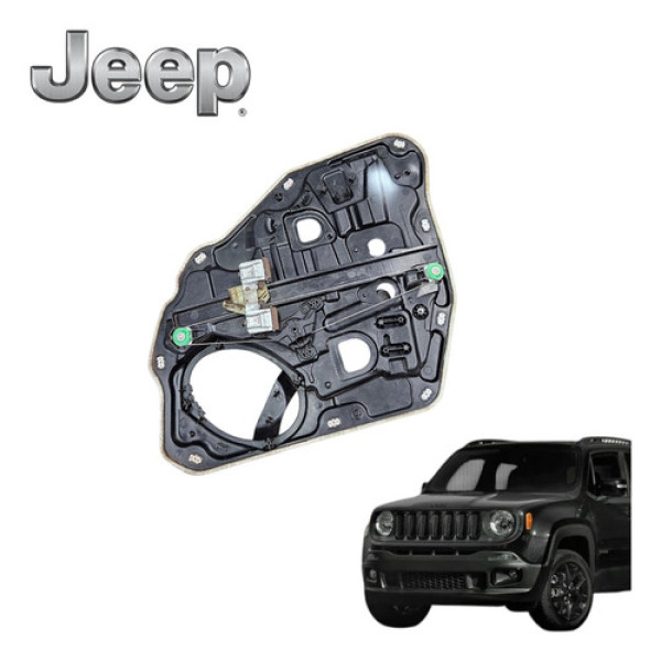 Máquina Vidro Traseiro Esquerdo Jeep Renegade 1.8 Flex 2020 Preto