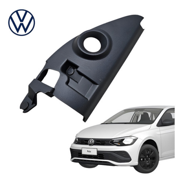 Moldura Acabamento Retrovisor Interno Direito Polo 2023 2025 Preto