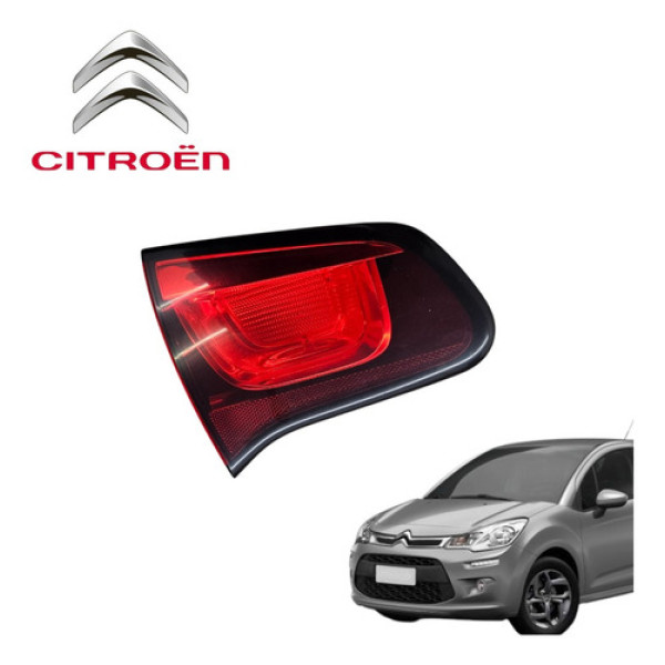 Lanterna Esquerda Tampa Traseira Citroën C3 2012 A 2016 Orig Esquerdo/motorista Vermelha