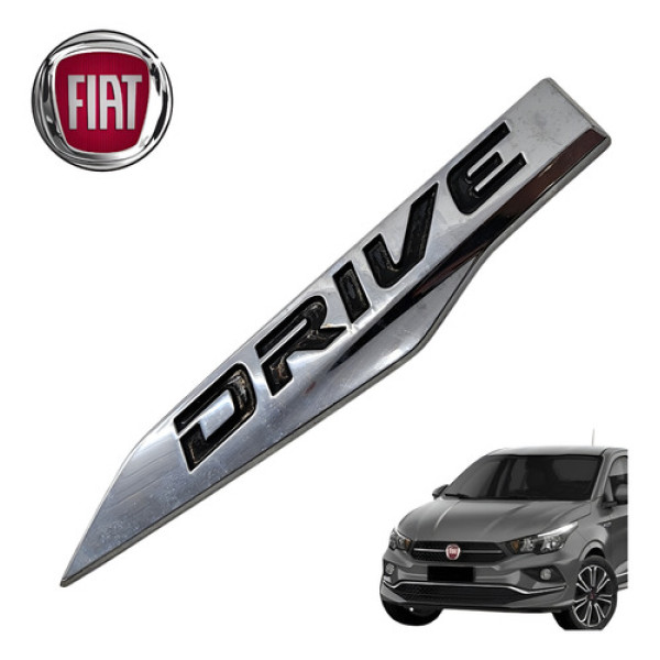 Emblema Drive Paralama Esquerdo Fiat Cronos 1.3 Drive 2020 Cromado