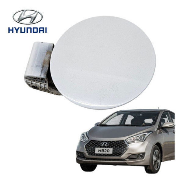 Portinhola Tanque Combustível Tampa Hyundai Hb20 2013 A 2019 Branco 2013