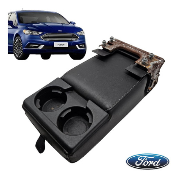 Porta Copos Apoio Braço Traseiro Ford Fusion 2013 A 2016  - Preto