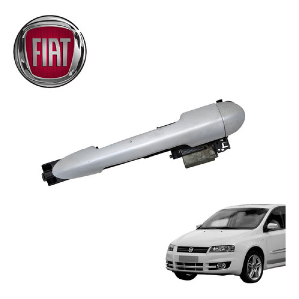 Maçaneta Externa Dianteira Direita Fiat Stilo 1.8 2005 Origi - Prata - Dianteira