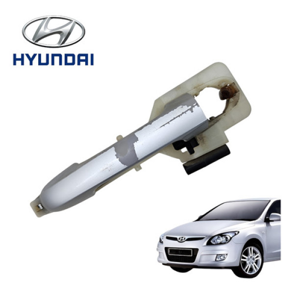 Maçaneta Externa Traseira Esquerda Hyundai I30 2.0 Gls 2010 Cinza Traseira