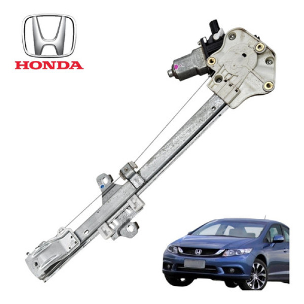 Máquina Vidro Porta Traseira Esquerda Honda Civic 2013 2016