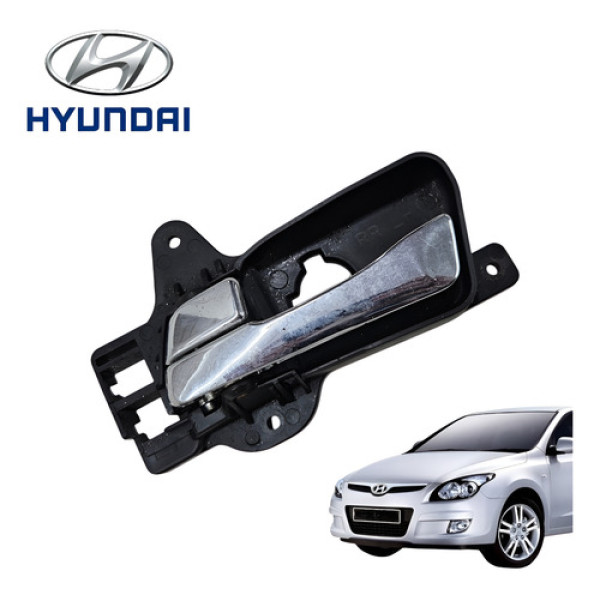 Maçaneta Interna Traseira Direita Hyundai I30 2.0 Gls 2009 - Cromado - Traseira