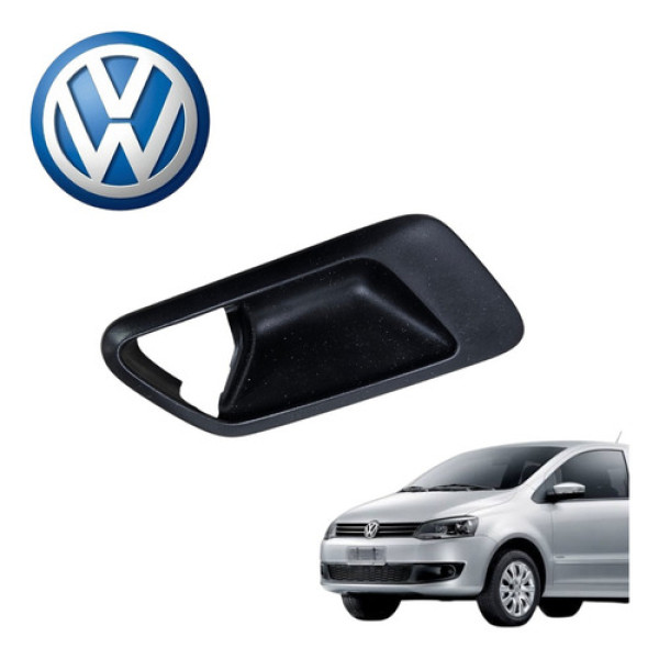 Moldura Maçaneta Dianteira Direita Vw Fox Vht 2010 A 2014 Preto Dianteira
