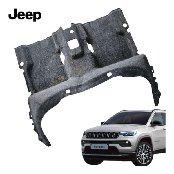 Carpe Assoalho Traseiro Jeep Compass 2018 A 2022 Original Preto