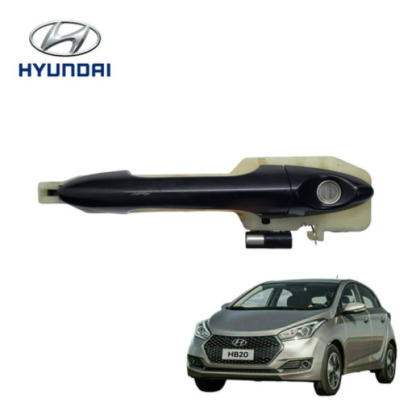 Maçaneta Dianteira Direita Hyundai Hb20 2013 A 2015 Orig Preta Dianteira