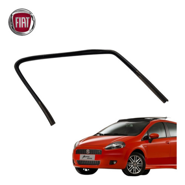 Borracha Vedação Porta Dianteira Direita Fiat Punto 2008   - Preto