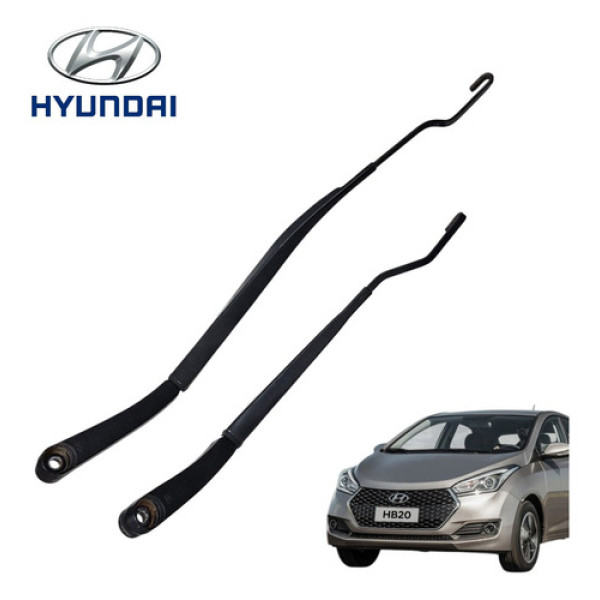 Par Braço Haste Limpador Parabrisa Hyundai Hb20 Comfort 2013