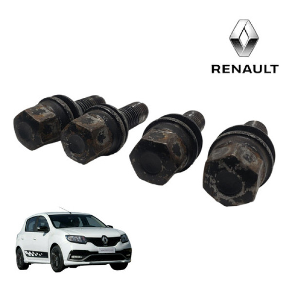 Jogo 4 Parafusos De Roda Renault Sandero Rs Original 