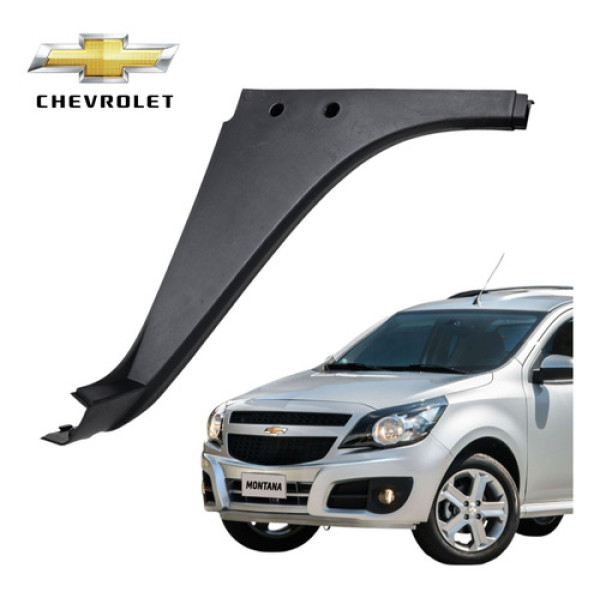 Moldura Caçamba Esquerda Gm Montana 2011 A 2021 Original Preto Preto