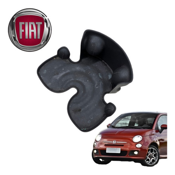 Borracha Central Porta Copos Fiat 500 1.4 Sport Air 2012 Ori Preto