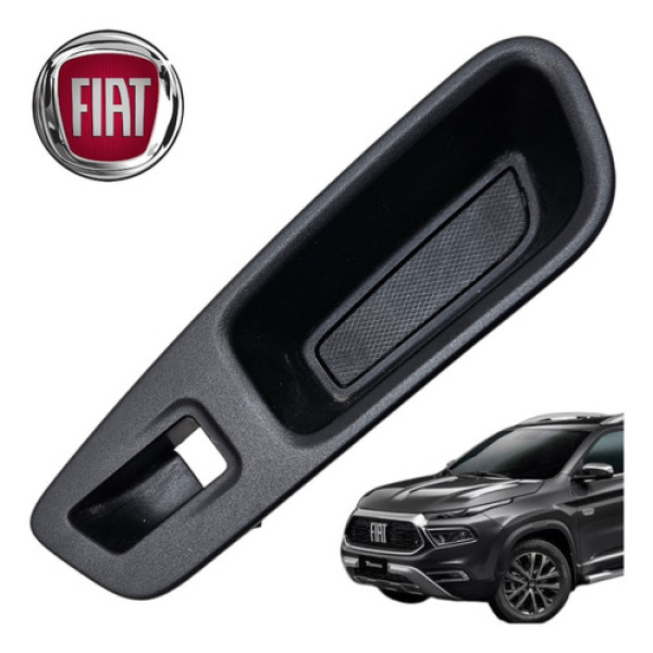 Acabamento Botão Forro Porta Traseira Direita Fiat Toro 2022 - Preto - Traseira