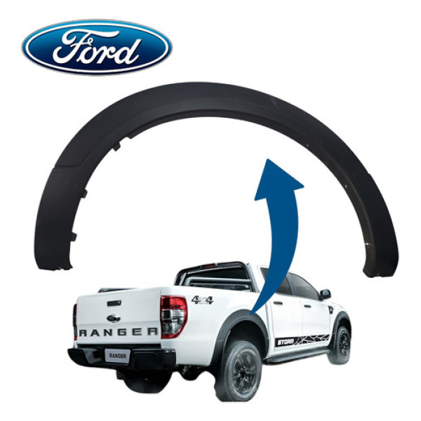 Moldura Aplique Caçamba Lado Direito Ford Ranger Storm 2023 Preto