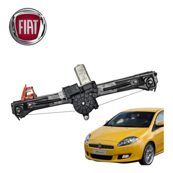 Máquina Vidro Dianteira Esquerda Fiat Bravo Tjet 2014 Orig