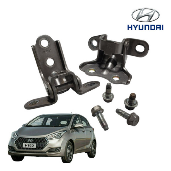 Par Dobradiças Porta Dianteira Esquerda Hb20 Hb20s 2016 2019