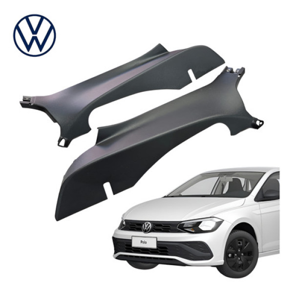 Par Soleira Traseira Vw Polo Virtus 2023 A 2025 Original Preto