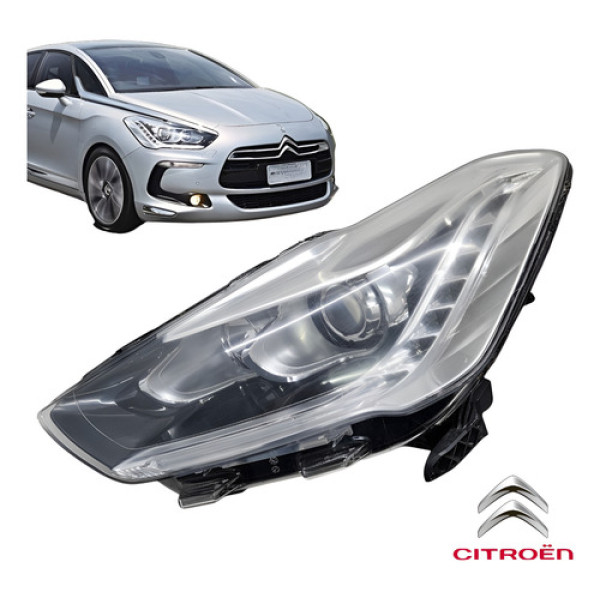 Farol Lado Esquerdo Citroen Ds5 2013 A 2016 Orig Com Detalhe Esquerdo/motorista