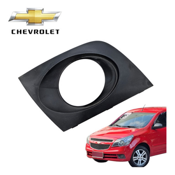 Moldura Farol Milha Direita Chevrolet Agile 1.4 Ltz 2012 Ori Preto Direito