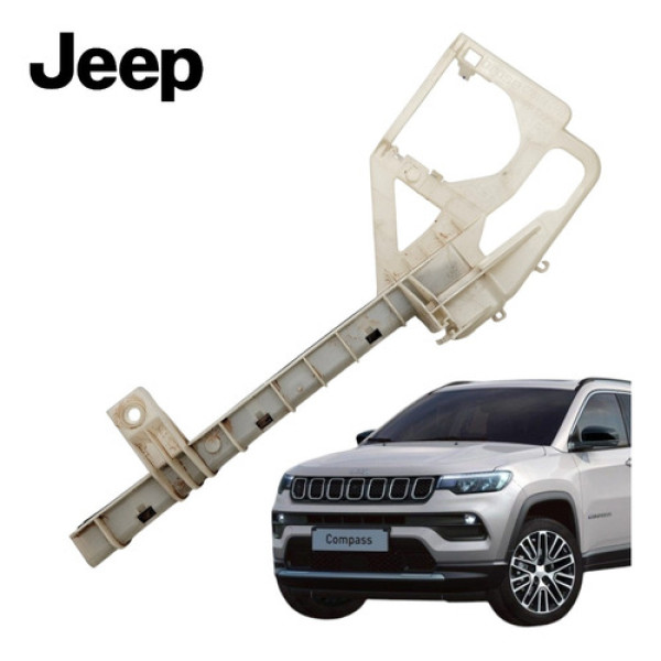 Canaleta Guia Vidro Porta Dianteira Jeep Compass 2017 A 2023 Branco