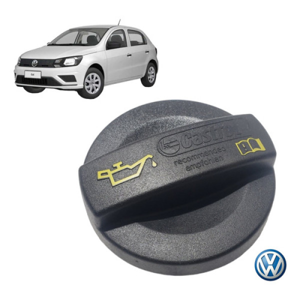 Tampa Óleo Do Motor Volkswagen Voyage Gol 1.0 3cc 12v 2023 Preto