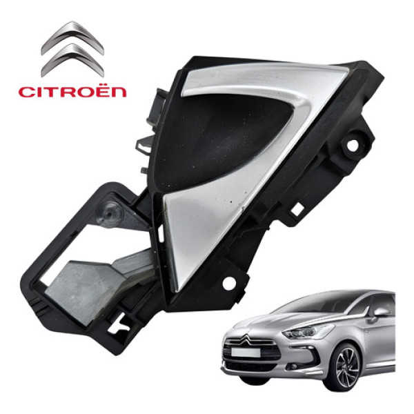 Maçaneta Interna Dianteira Esquerda Citroën Ds5 1.6 Thp 2015 Cinza Dianteira