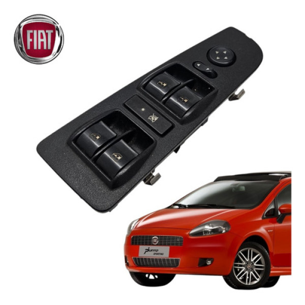 Botão Vidro Elétrico Dianteiro Esquerdo Fiat Punto 2008 Orig