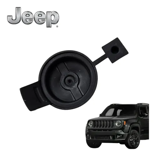 Borracha Tampa Guia Porta Jeep Renegade 1.8 Flex 2016 A 2020 Preto