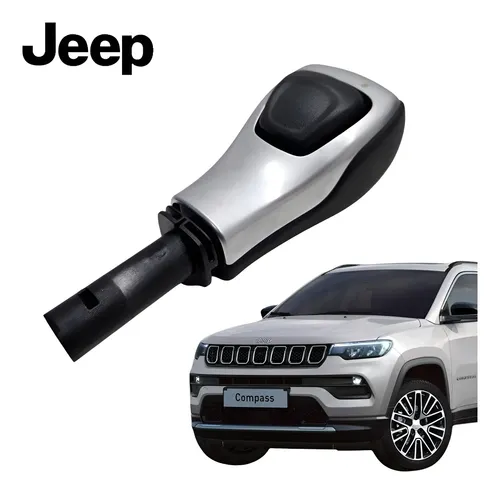 Manopla Bola Cambio Jeep Compass 2022 A 2025 Original Prateado