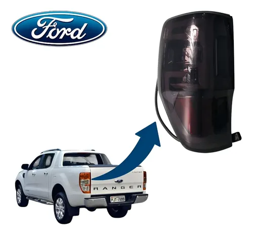 Lanterna Led Lado Esquerdo Ford Ranger 2018 Com Detalhe Esquerdo/motorista Fumê