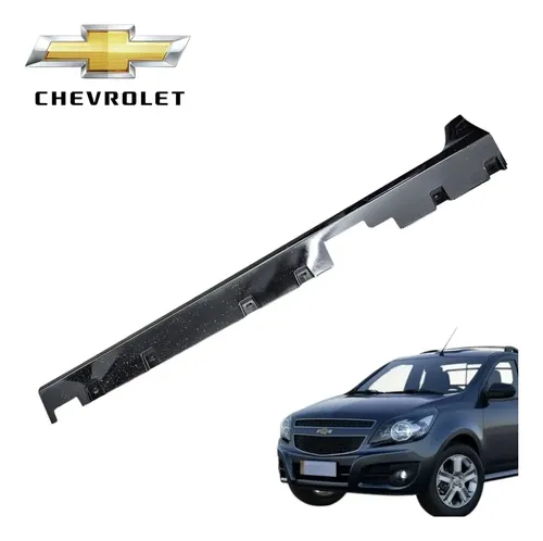 Spoiler Lateral Esquerdo Chevrolet Montana Econoflex 2011 Preto
